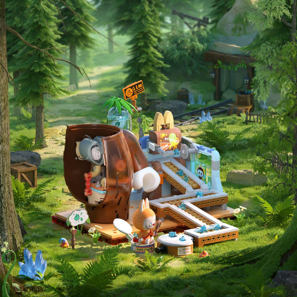 Labubu THE MONSTERS Forest Secret Base Series Blocks-Playful Home