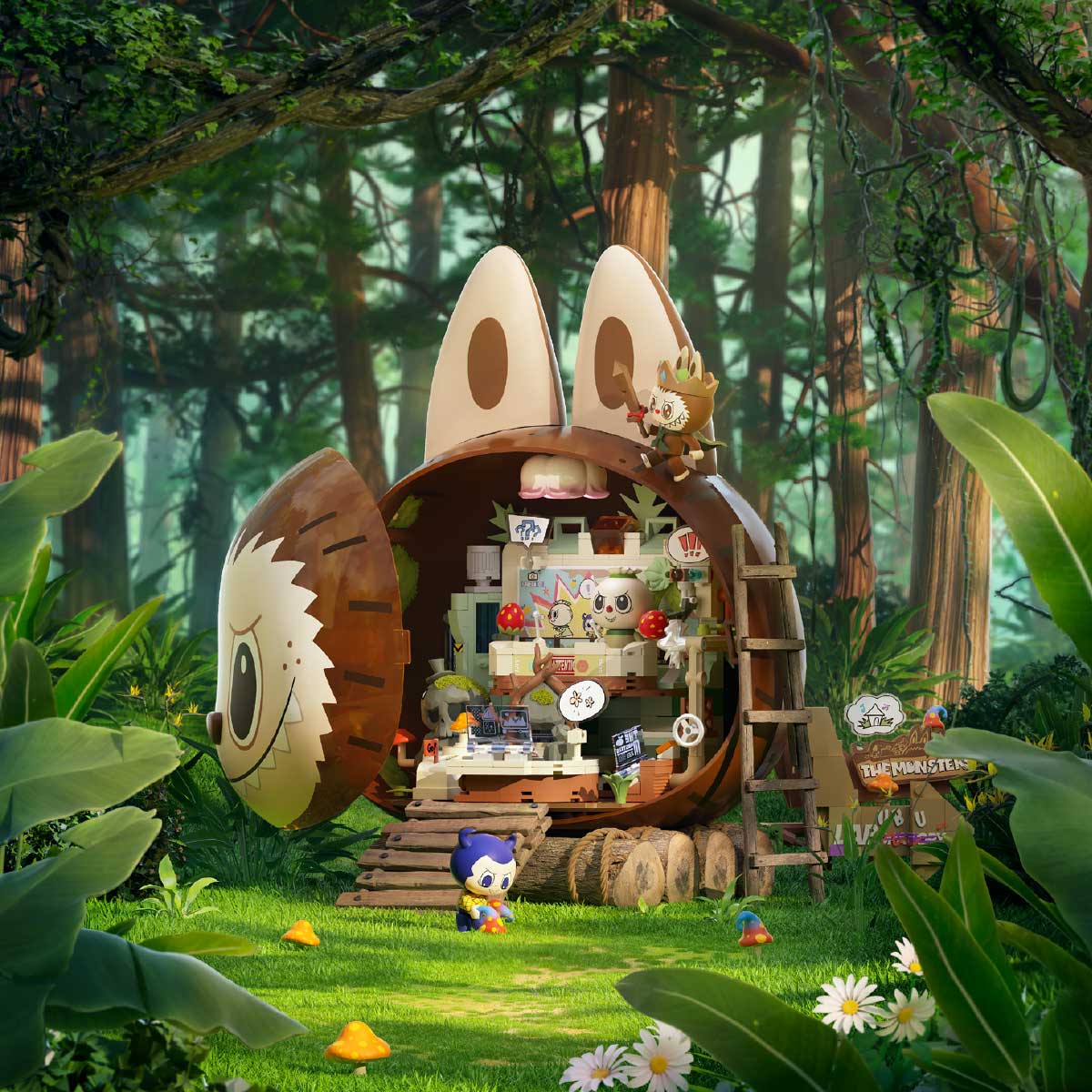 Labubu THE MONSTERS Forest Secret Base Series Blocks-Playful Home