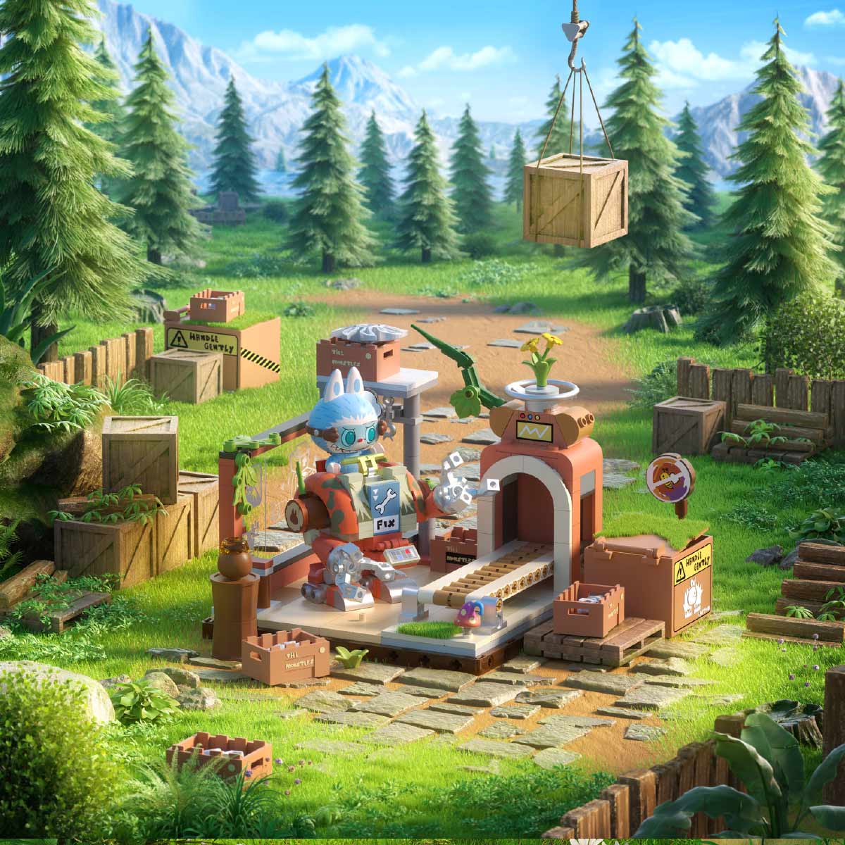 Labubu THE MONSTERS Forest Secret Base Series Blocks-Playful Home