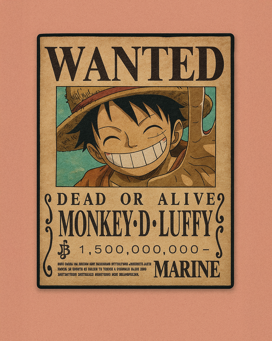 Monkey D. Luffy Wanted Poster Rug