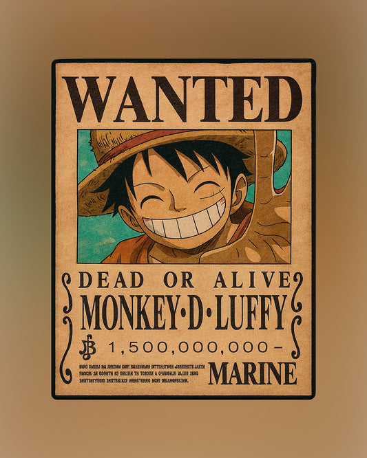 Monkey D. Luffy Wanted Poster Rug