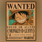 Monkey D. Luffy Wanted Poster Rug